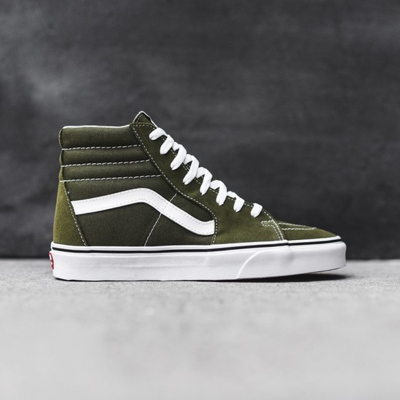 VANS SK8-HI Winter Moss Green White Canvas WMNS - Picture 5 of 8